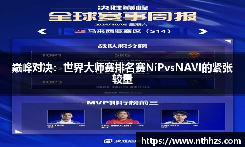 巅峰对决：世界大师赛排名赛NiPvsNAVI的紧张较量